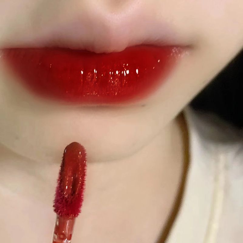 玫瑰红茶娇嫩水光感唇釉纯欲风学生素颜显白不易掉色口红滋润唇蜜