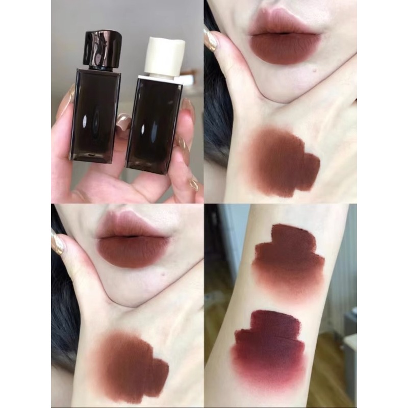 浓郁拽姐口棕色系！丝绒唇釉粉雾泥哑光雾面不易沾杯口红平价学生
