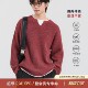 百搭休闲新年本命年针织衫 海上公路红色氛围感毛衣男士 25年秋冬季
