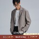外套 平驳领休闲西装 海上公路都市通勤便西男秋季 高级感小西服韩版