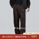 男士 秋冬季 厚款 海上公路蚕丝微羊毛卫裤 松弛垂坠感直筒毛呢休闲裤