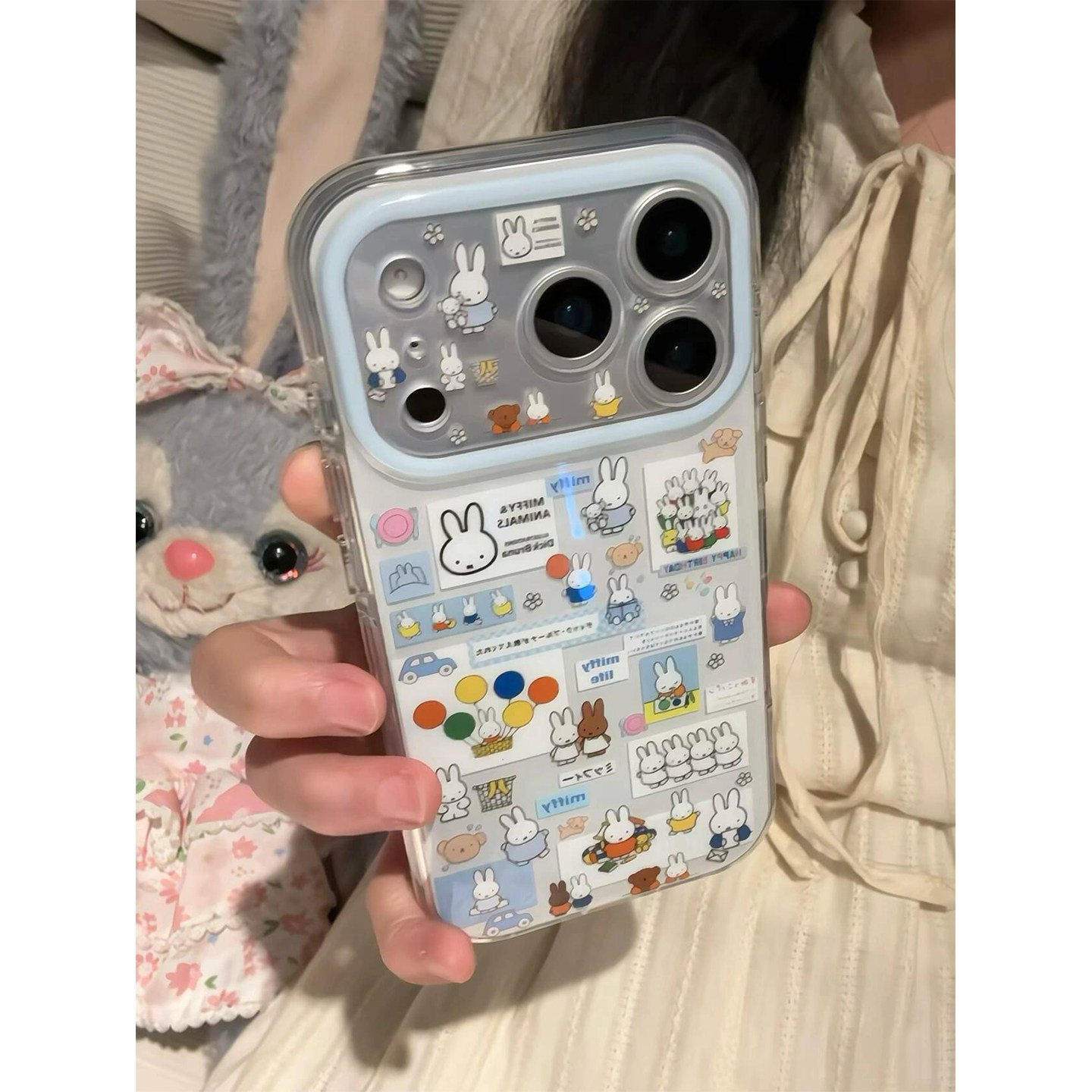 超火卡通米菲兔气球插画适用苹果17promax手机壳iPhone17女新款16网红15创意可爱17Pro防摔保护套16pro少女心,3C数码配件,手机保护套/壳,淘宝优惠券,粉丝福利购,淘宝优惠卷