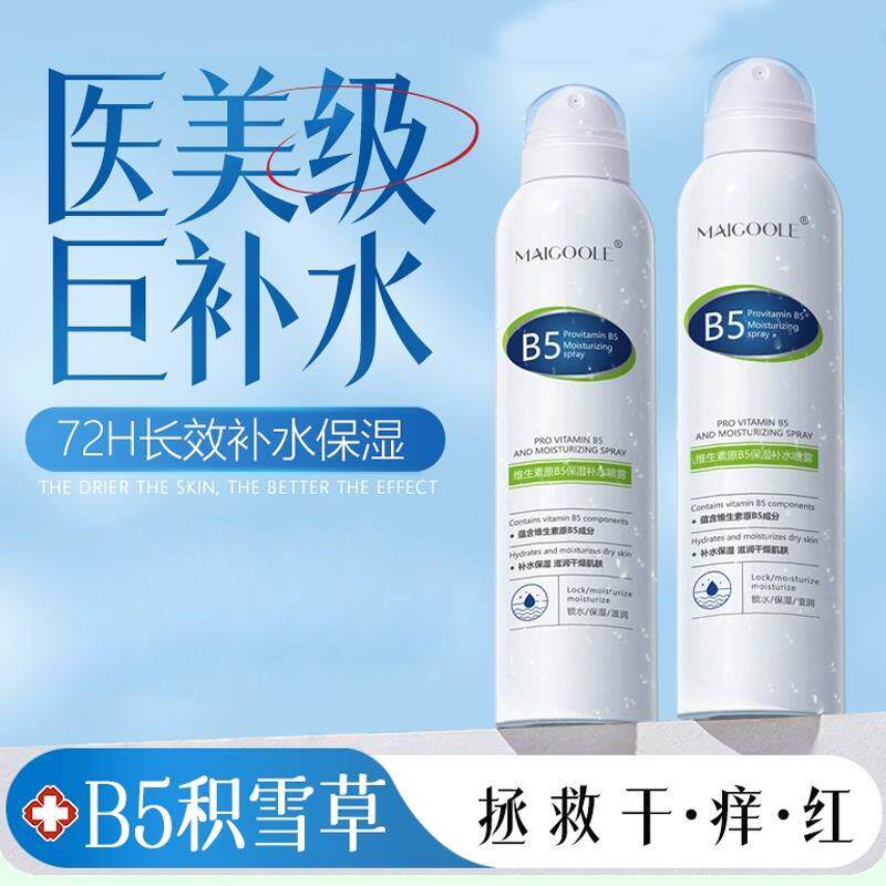 氏B5积雪草保湿喷雾小分子玻尿酸保湿化妆前湿敷爽肤水男女舒