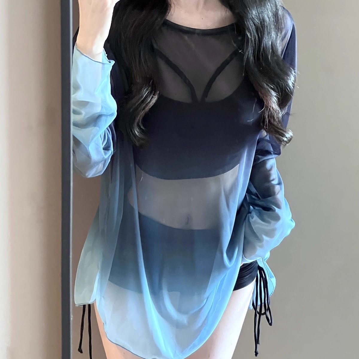 度假比基尼泳衣女2026新款小胸聚拢分体高级感海边泡温泉三件套装