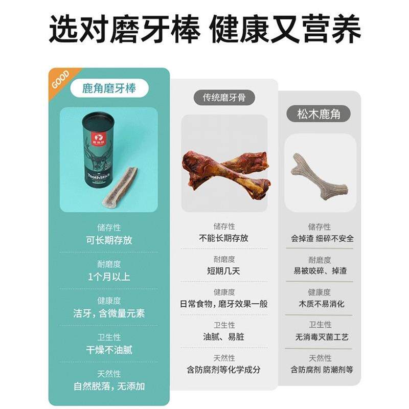 速发喜宠用品VIUS/鹿角旺磨牙棒鹿角骨头磨牙棒耐咬