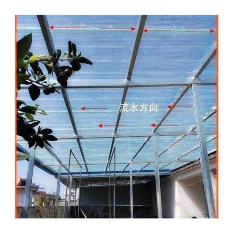 速发挡雨板屋檐免打孔塑胶天台瓦楞塑料雨棚pvc透明防盗网挡雨篷