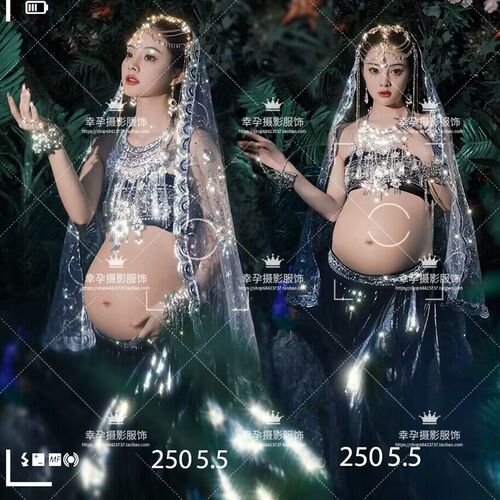 速发孕妇拍照衣服异双版纳西域色情孕照主题小红风艺术照服装