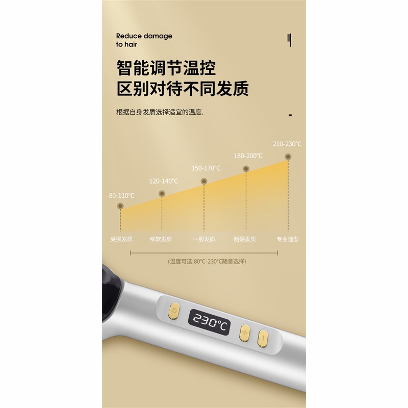 速发晶款液新直发梳负离子不伤发懒人直发卷发夹用两板电卷发梳跨
