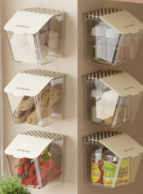 速发葱式蒜收纳盒生姜大蒜收纳筐家用厨功多房能置物架壁挂姜收纳