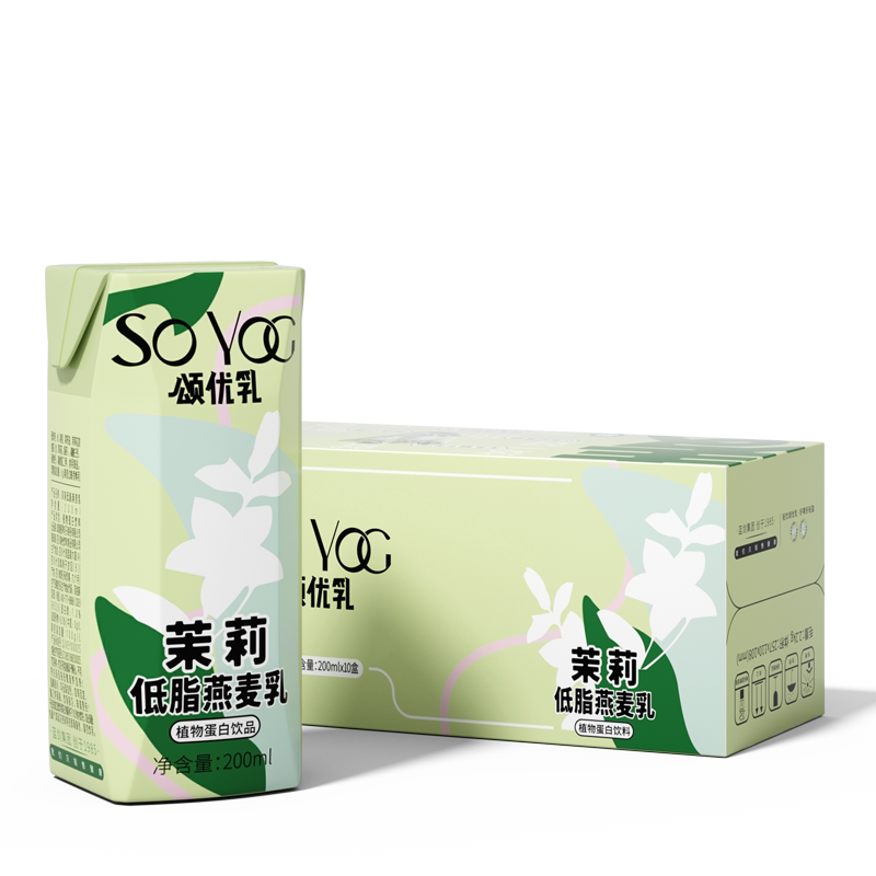 唯怡 颂优乳咖啡奶泡大师低脂高钙茉莉燕麦乳营养早餐乳200ml*10