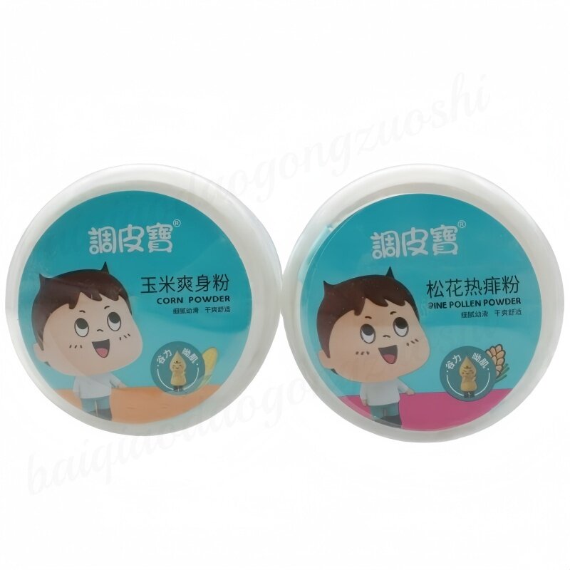 调皮宝爽身粉宝玉米粉100g宝宝松花热痱粉儿童肌肤干爽舒适痱子粉