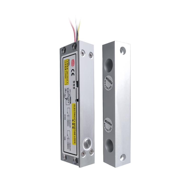 门禁电插锁暗装延时插销无框玻璃门5线反馈电子门锁断电上锁