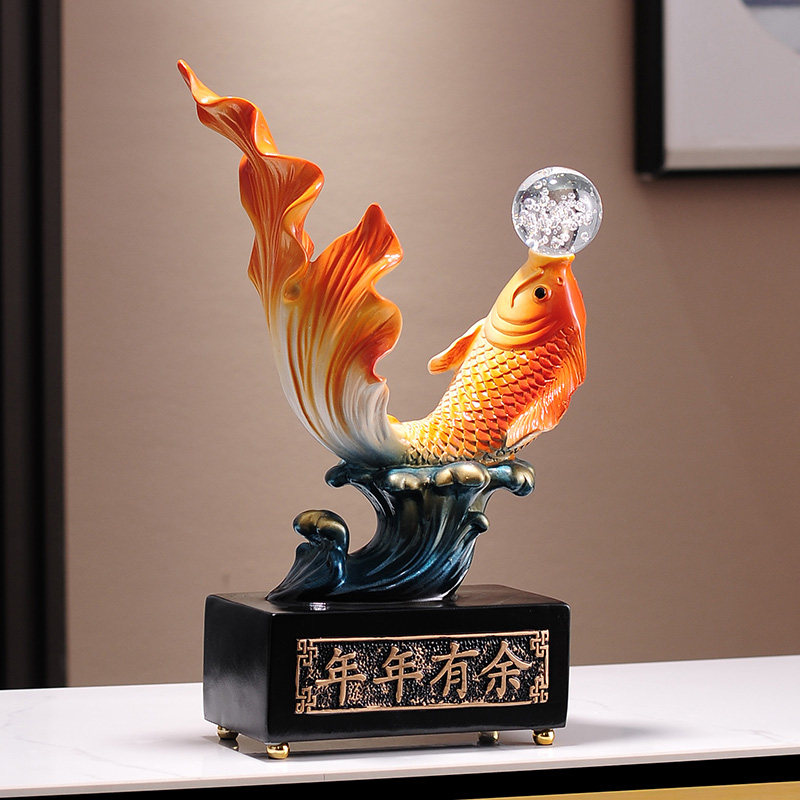 每年都有多余的鱼饰品，创意锦鲤，办公室客厅，酒柜，电视柜装饰,家居饰品,装饰摆件,淘宝优惠券,粉丝福利购,淘宝优惠卷