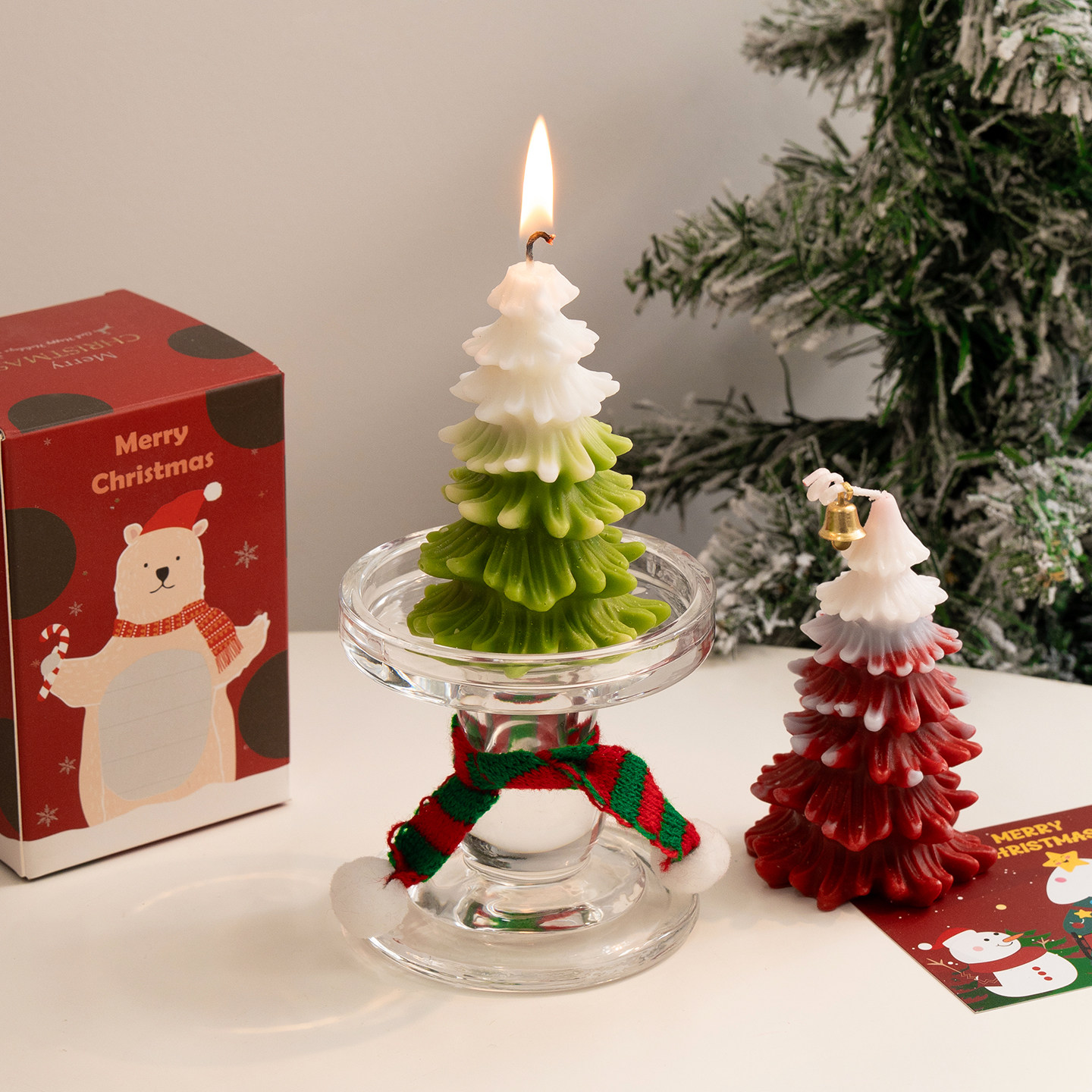 圣诞树蜡烛礼物送女生小礼品