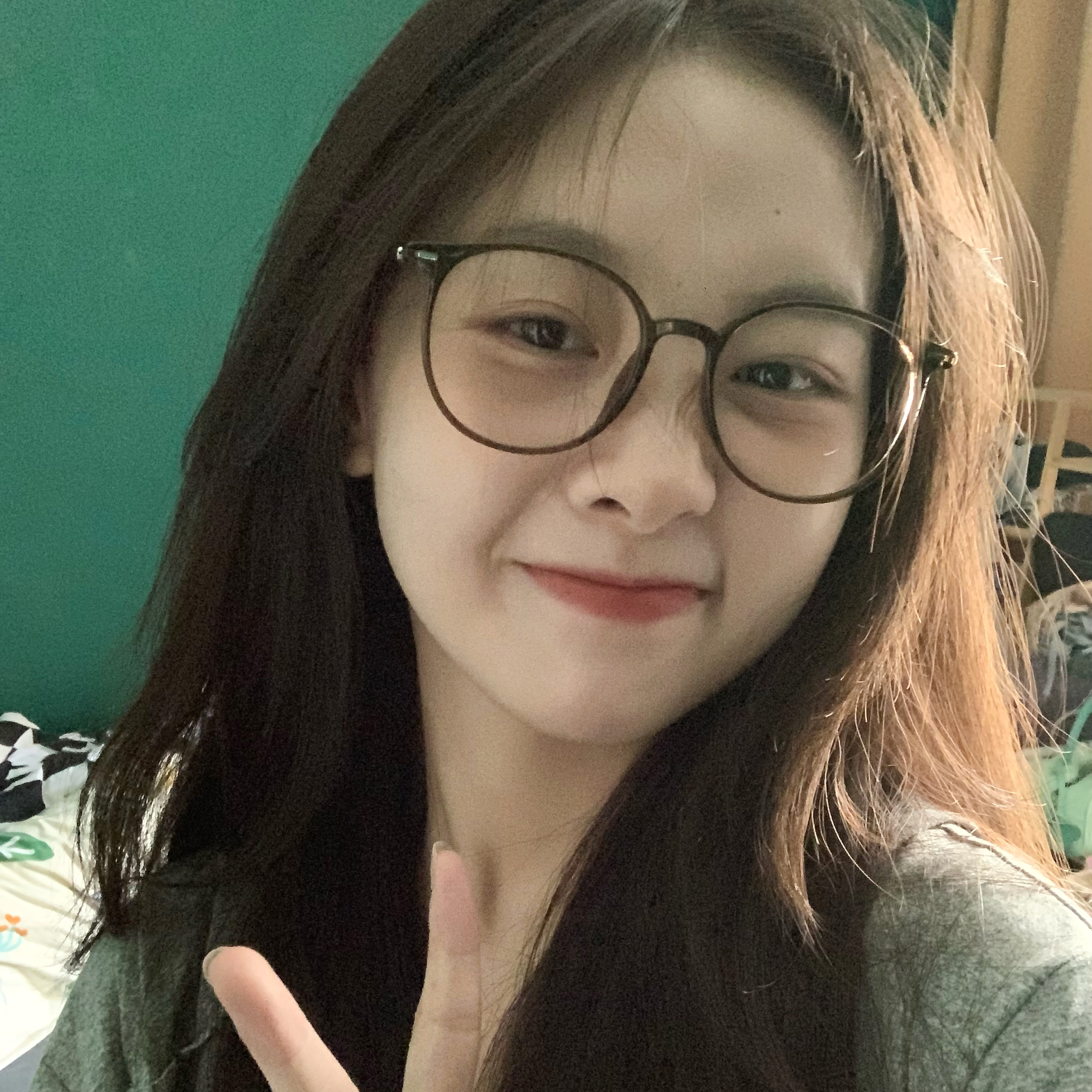 爱吃香菜的鹿同款茶色眼镜女近视