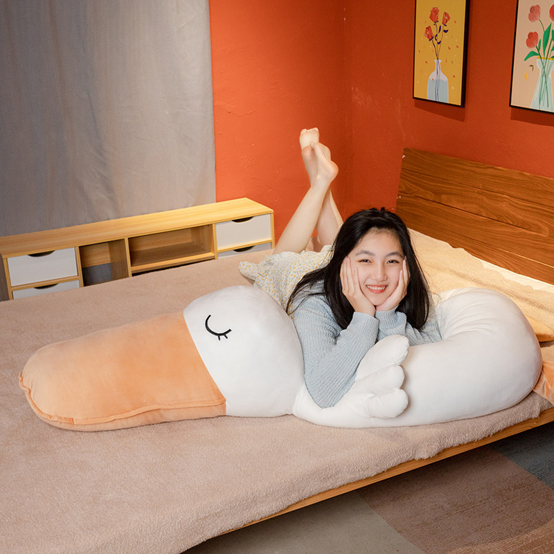 想你趴趴鸭子抱枕大白鹅玩偶毛绒公仔娃娃女生床上睡觉夹腿长条枕