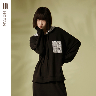 休闲装 印花连帽卫衣女秋冬舒适抽绳休闲家居服套装 FAN时尚