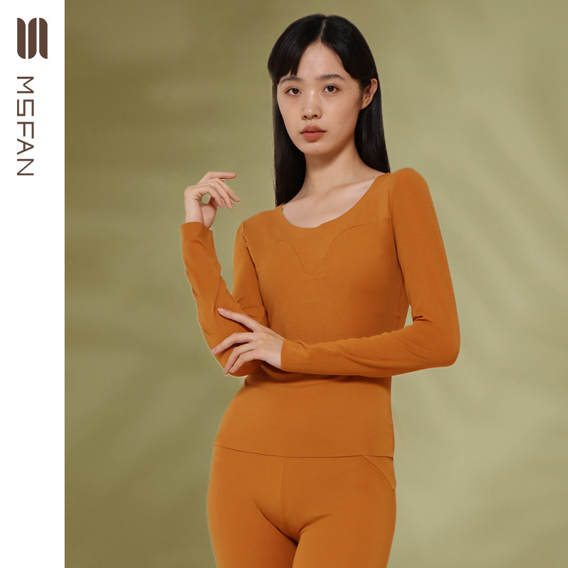 MSFAN保暖无痕莫代尔圆领