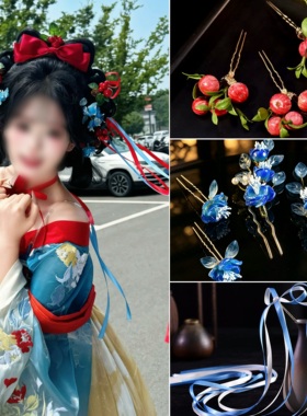 白雪公主妆造古风汉服红色唐风款