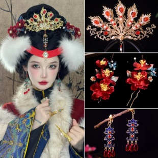 王熙凤同款明制发冠古风汉服发饰古风发簪套装超仙重工发饰配饰品