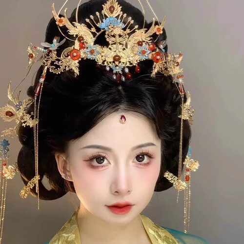 异域敦煌飞天头饰圣女冠额饰璎珞