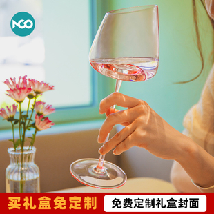 新婚礼物 火烈鸟红酒杯高脚杯高档轻奢水晶玻璃高端葡萄酒杯礼盒装