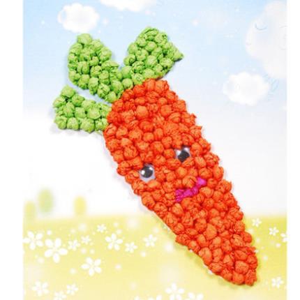 蔬菜揉纸贴画宝宝手工制作diy搓纸画材料包益智儿童