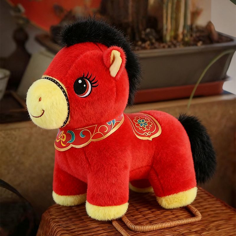 2026马年吉祥物公仔生肖马玩偶年会摆件毛绒玩具元旦新年活动礼品
