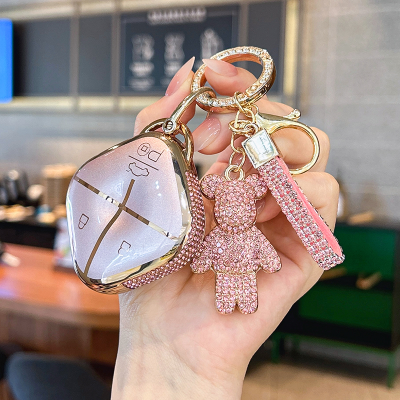 五菱缤果钥匙套2025款miniev迷你宏光车马卡龙plus壳四代门扣晴空