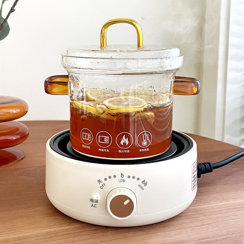 500W小型电陶炉高硼硅玻璃养生杯