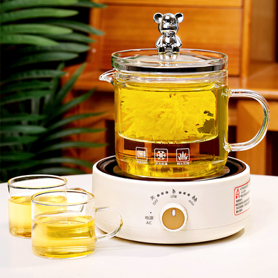 纯玻璃花茶养生壶炖煮一体煮茶壶