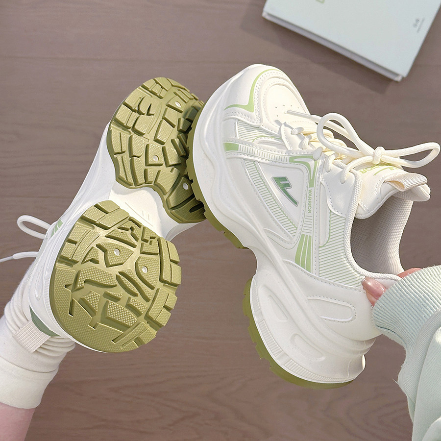 回力绿色运动鞋情侣款2026春秋爆款厚底老爹鞋时尚百搭休闲鞋子潮