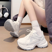 2026爆款 厚底增高老爹鞋 时尚 回力白色情侣运动鞋 百搭轻便休闲鞋 潮