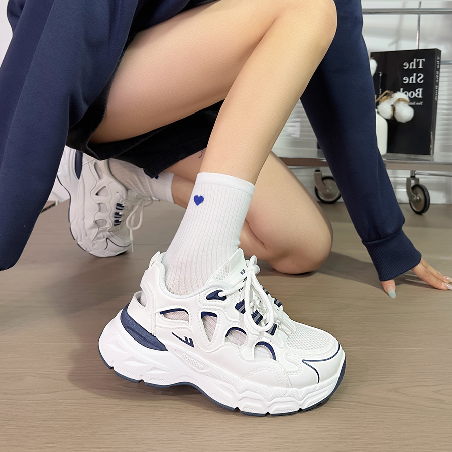 回力镂空凉鞋女2025夏季爆款运动鞋女款透气软底轻便厚底老爹鞋女