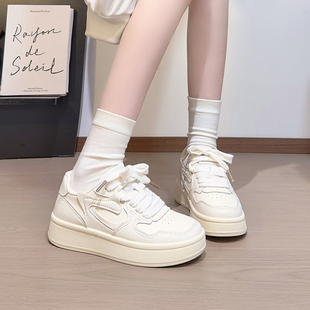 回力厚底板鞋女2026春秋新款港风小众百搭鞋子运动休闲小白鞋女潮