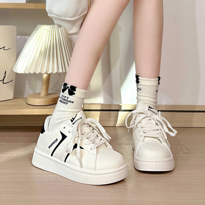 回力板鞋女2025新款爆款厚底增高4cm休闲鞋子时尚百搭运动小白鞋