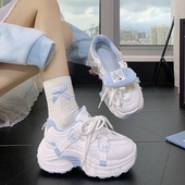 女2026爆款 春秋时尚 百搭运动鞋 回力蝴蝶老爹鞋 子厚底轻便休闲鞋 女