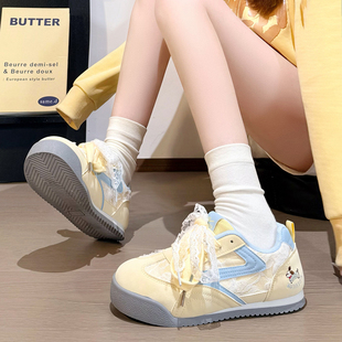 女2026新款 休闲鞋 今年潮流行 子时尚 百搭鞋 回力多巴胺甜妹德训鞋
