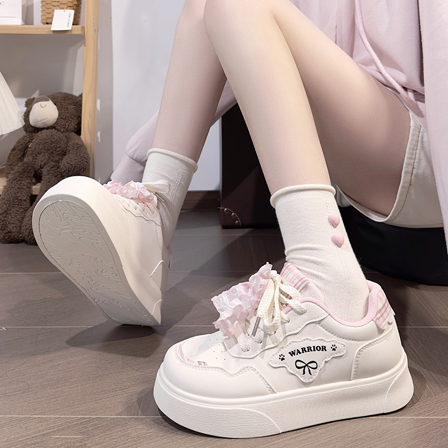 回力粉色格子女鞋厚底小白鞋女2026新款增高板鞋百搭学生休闲鞋子,女鞋,休闲板鞋,淘宝优惠券,粉丝福利购,淘宝优惠卷