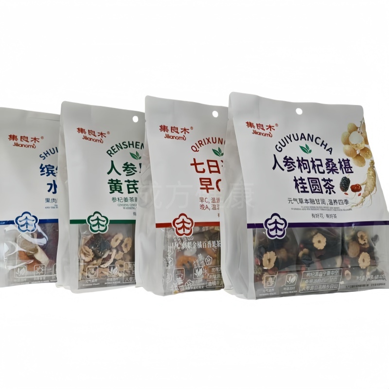 集良木缤纷鲜切水果茶人参黑糖黄芪姜茶人参枸杞桑椹桂圆茶12包