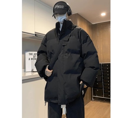 【香港顶奢国际馆】浅军绿色羽绒服男款冬季厚外套美式立领面包服