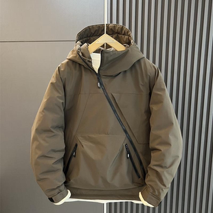 【香港·尊荣定制】日系户外防水外套青年工装连帽夹克男冬季