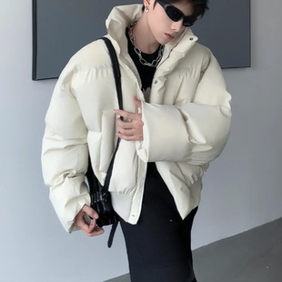 面包服棉衣美式 冬季 黑色廓形羽绒服男款 高街痞帅 香港奢品高定