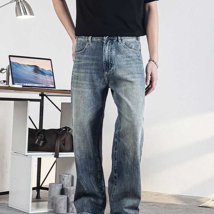 【香港&潮牌专柜正品】 水洗牛仔裤男款直筒裤牛仔裤厚款2026新款,男装,牛仔裤,淘宝优惠券,粉丝福利购,淘宝优惠卷