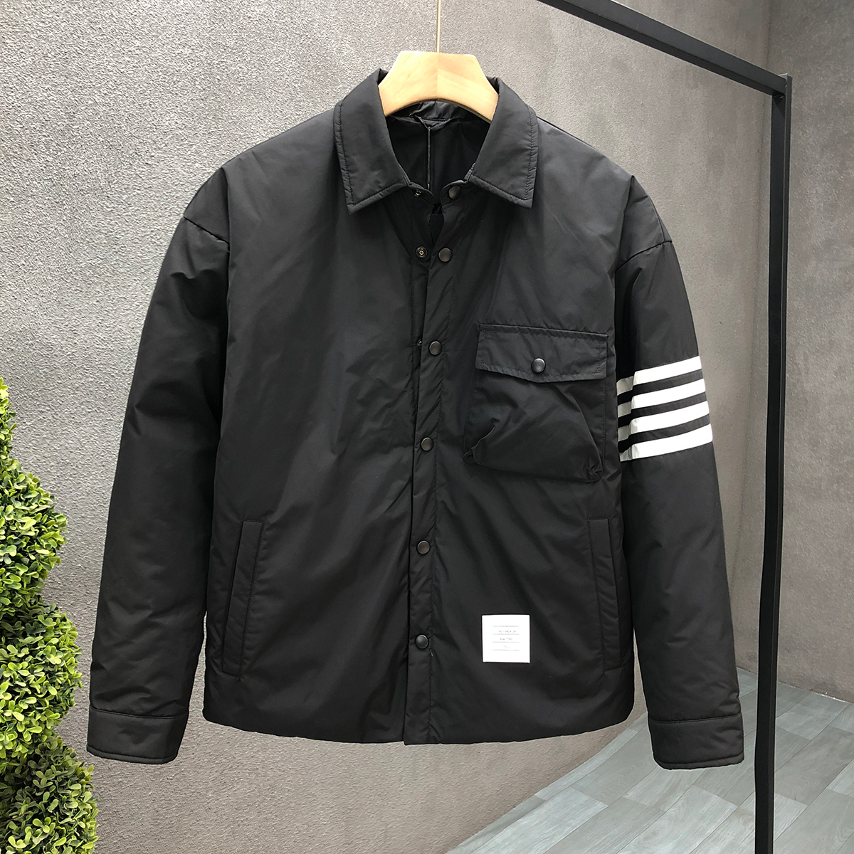 品质轻薄衬衫领羽绒服男潮牌