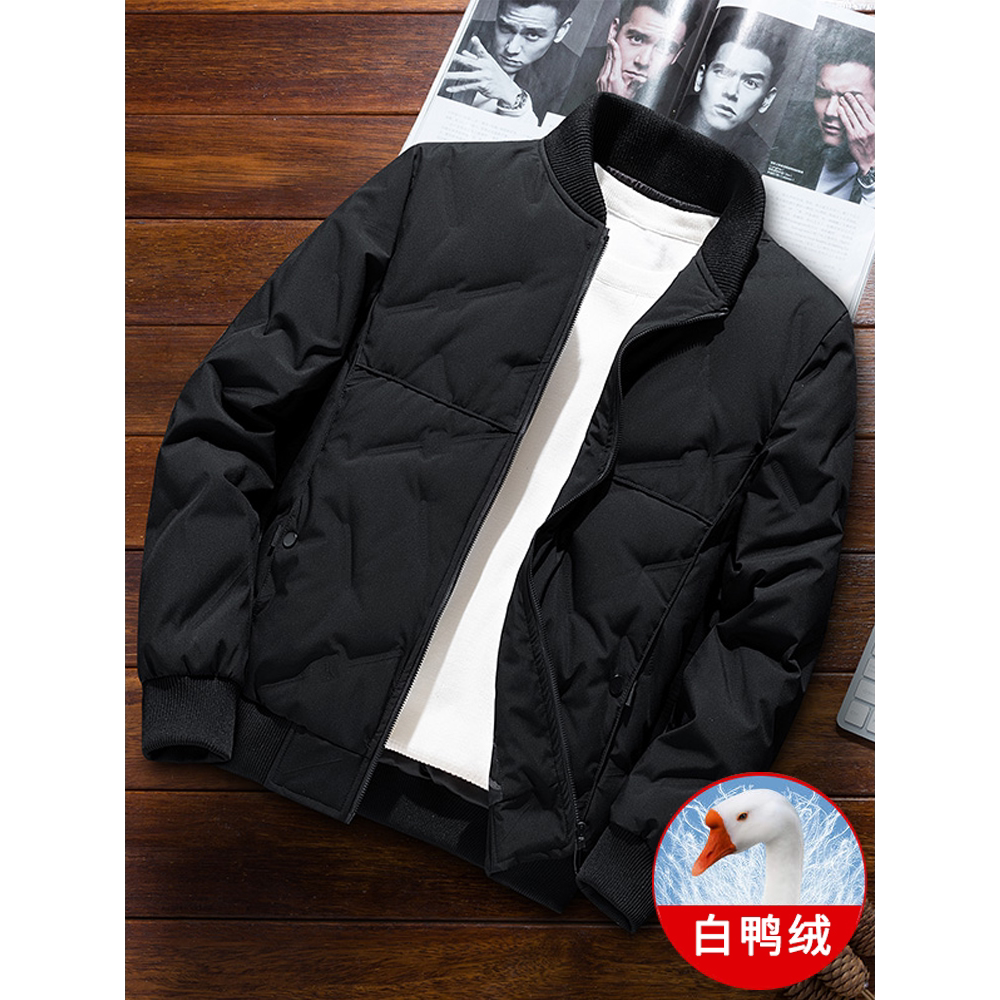 【香港·尊荣定制】秋冬季羽绒服男士鸭绒外套2025新款冬天装短款