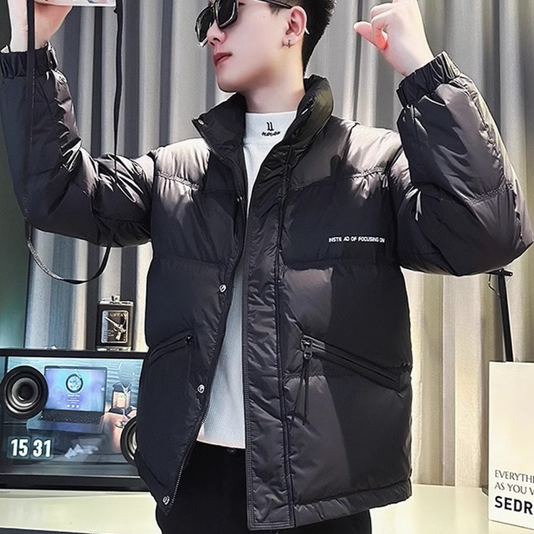 冬季潮牌羽绒服男休闲痞帅立领