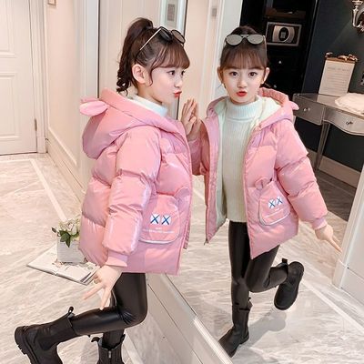 新款儿童棉服男童短款女童免洗连帽外套中小潮童宝宝冬季保暖棉袄