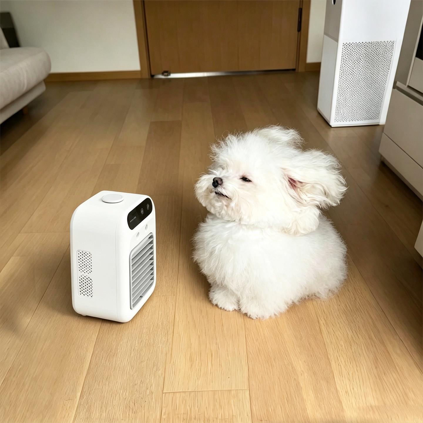 宠物空调扇狗狗风扇夏天狗窝降温制冷风机加水加湿喷雾电风扇家用