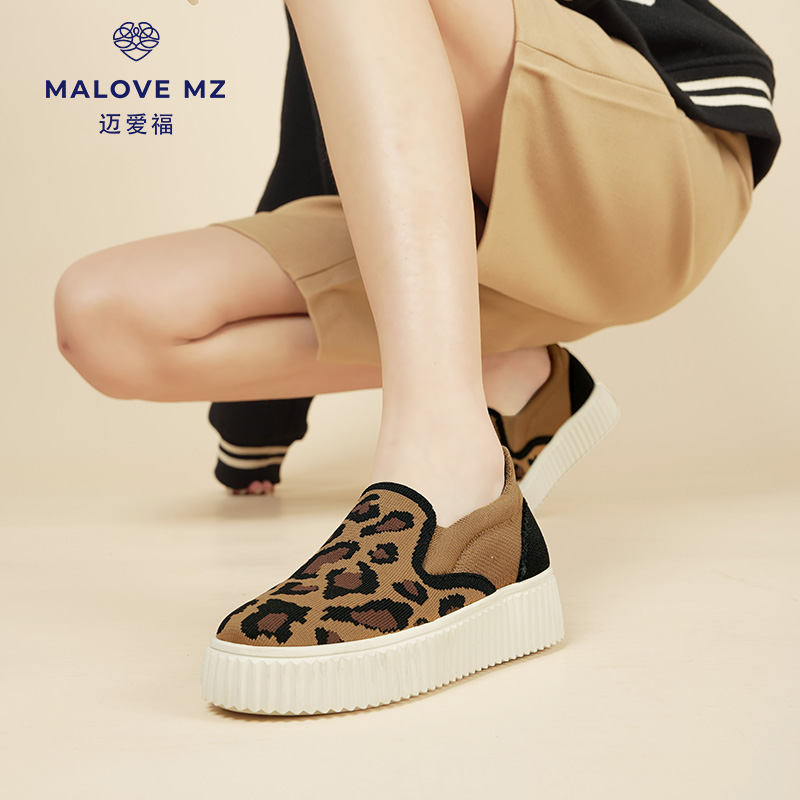 MALOVE厚底百搭乐福鞋休闲休鞋